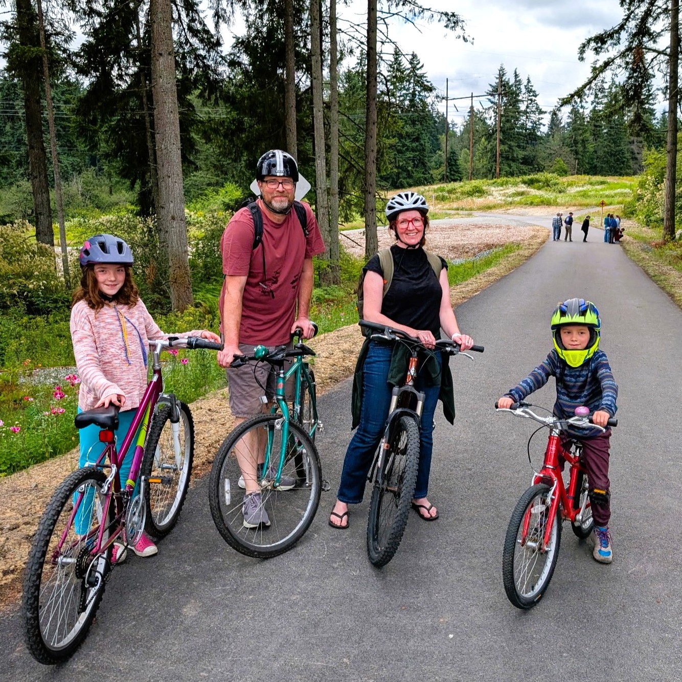 The Galazin family enjoys the Pierce County Pipeline Trail